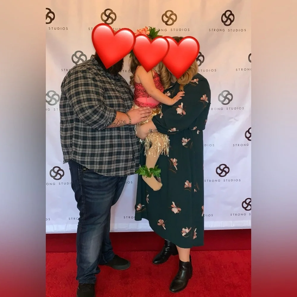 Ava & Viv Dark Green Floral Long Sleeve Dress - Picture 2 of 3